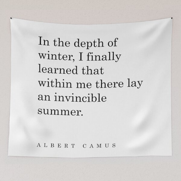 Item preview, Albert Camus Quote - Invincible Summer - Typography - Minimalist, Inspiring Literary Quote designed and sold by Studio Grafiikka.