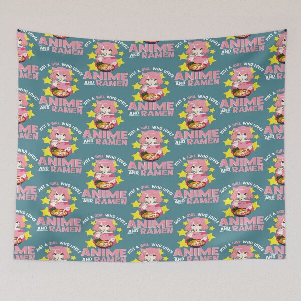Item preview, Just A Girl Who Loves Anime and Ramen Bowl Japanese Noodles  designed and sold by JaydonBurk0.