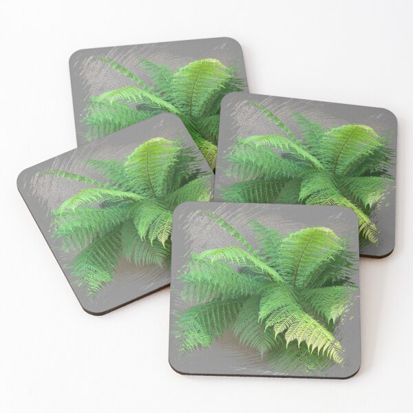 Item preview, Lush Green Fern on Gray background  by Iritof designed and sold by iritof.