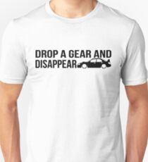"Drop a gear and disappear" - Subaru WRX STI Unisex T-Shirt
