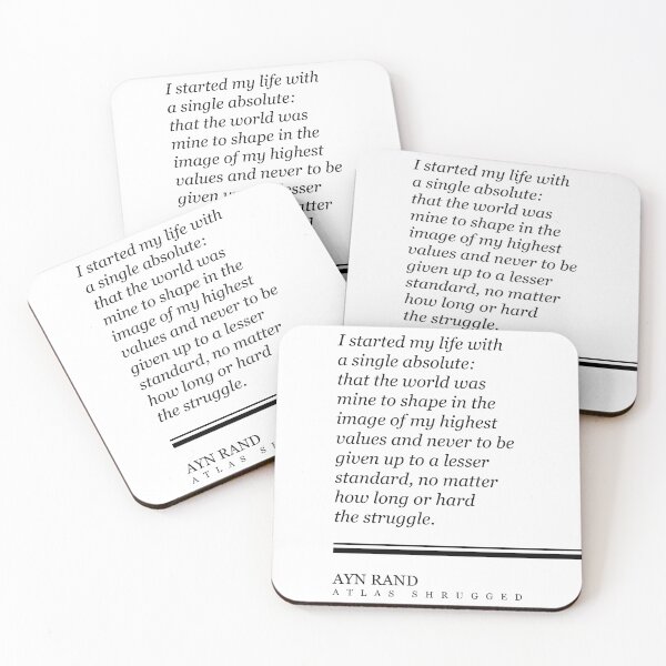 Item preview, Ayn Rand Quote - Atlas Shrugged - Minimalist, Classic, Typographic Print - Inspiring - Literature designed and sold by Studio Grafiikka.