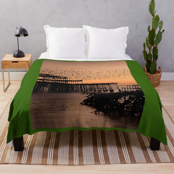 Item preview, Starlings above West Pier Art Print designed and sold by kowchkbadrb32.