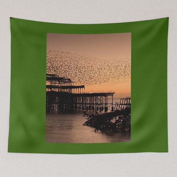 Item preview, Starlings above West Pier Art Print 	 designed and sold by kowchkbadrb32.