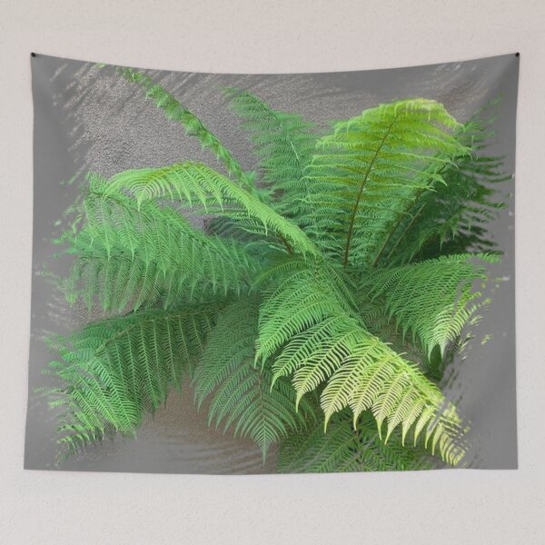 Item preview, Lush Green Fern on Gray background  by Iritof designed and sold by iritof.