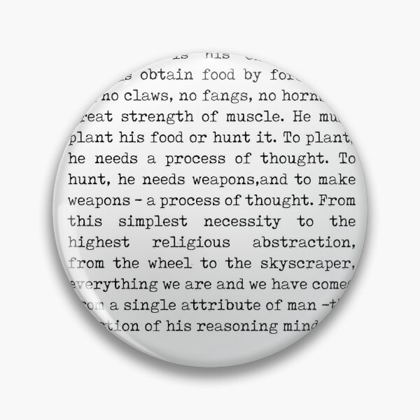 Item preview, Ayn Rand Quote - The Fountainhead - Literature - Minimalist, Classic, Typewriter Print - Inspiring designed and sold by Studio Grafiikka.