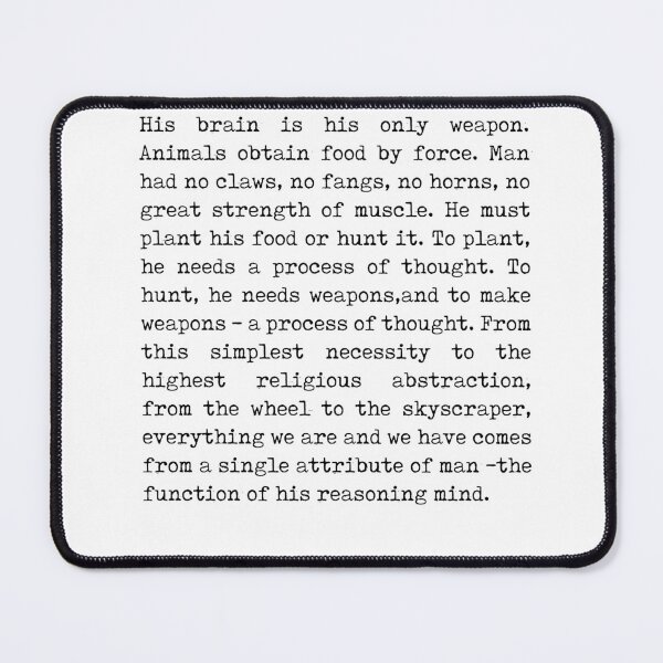 Item preview, Ayn Rand Quote - The Fountainhead - Literature - Minimalist, Classic, Typewriter Print - Inspiring designed and sold by Studio Grafiikka.