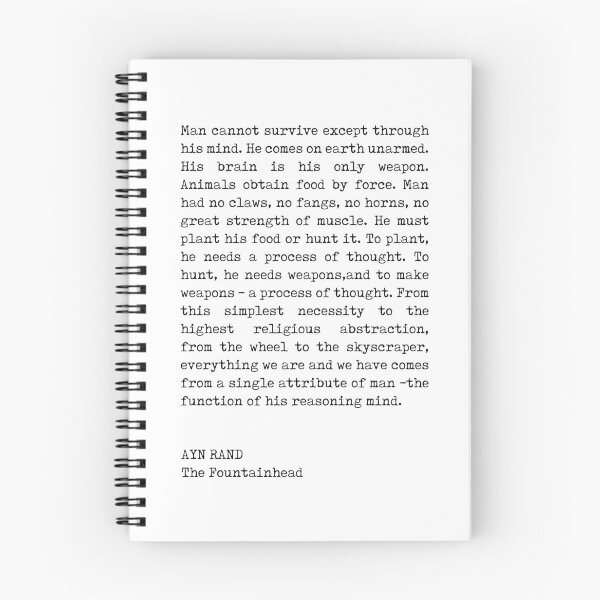 Item preview, Ayn Rand Quote - The Fountainhead - Literature - Minimalist, Classic, Typewriter Print - Inspiring designed and sold by Studio Grafiikka.
