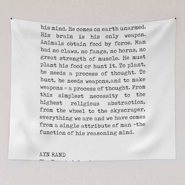 Item preview, Ayn Rand Quote - The Fountainhead - Literature - Minimalist, Classic, Typewriter Print - Inspiring designed and sold by Studio Grafiikka.