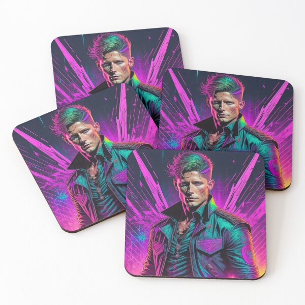 Item preview, Retrowave Supernatural Demon Hunter Dean Winchester  designed and sold by The Devil That You Forgot.