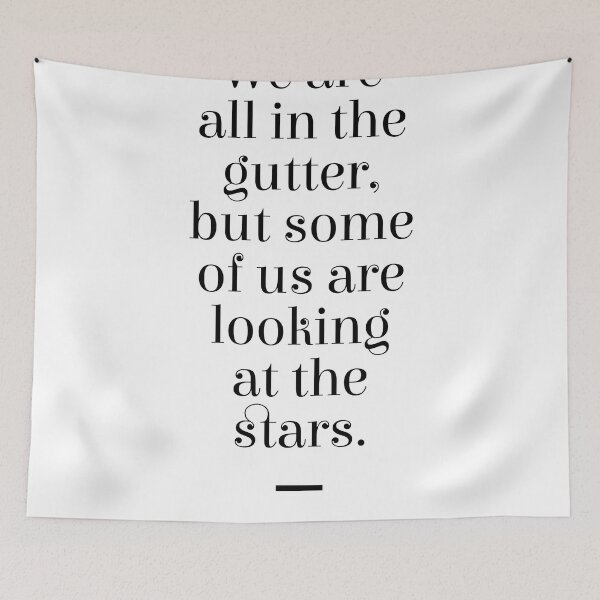 Item preview, Oscar Wilde Quote - Looking at the Stars 1 - Minimalist Typographic Print - Inspiring - Literature designed and sold by Studio Grafiikka.