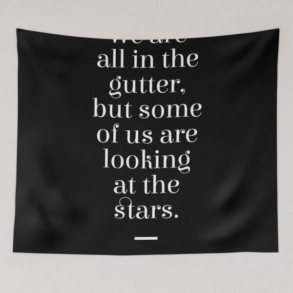 Item preview, Oscar Wilde Quote - Looking at the Stars 2 - Minimalist Typographic Print - Inspiring - Literature designed and sold by Studio Grafiikka.