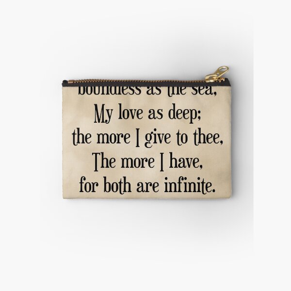 Item preview, My bounty is as boundless as the sea, William Shakespeare Quote, Literature Typography Print Vintage designed and sold by Studio Grafiikka.