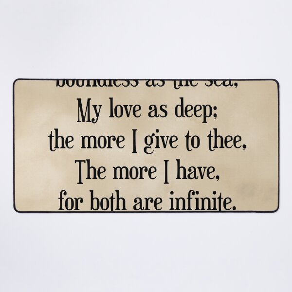 Item preview, My bounty is as boundless as the sea, William Shakespeare Quote, Literature Typography Print Vintage designed and sold by Studio Grafiikka.