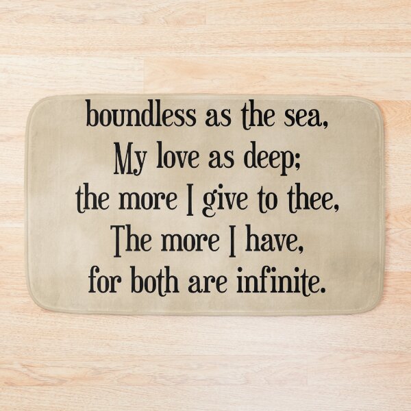 Item preview, My bounty is as boundless as the sea, William Shakespeare Quote, Literature Typography Print Vintage designed and sold by Studio Grafiikka.