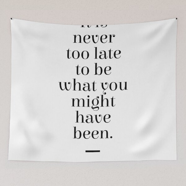 Item preview, George Eliot Quote - Mary Ann Evans - Never too late 1 - Minimal, Typography Print - Literature designed and sold by Studio Grafiikka.