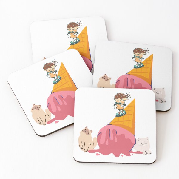 Item preview, ice cream and cat saving my hot summer designed and sold by ichirochen.