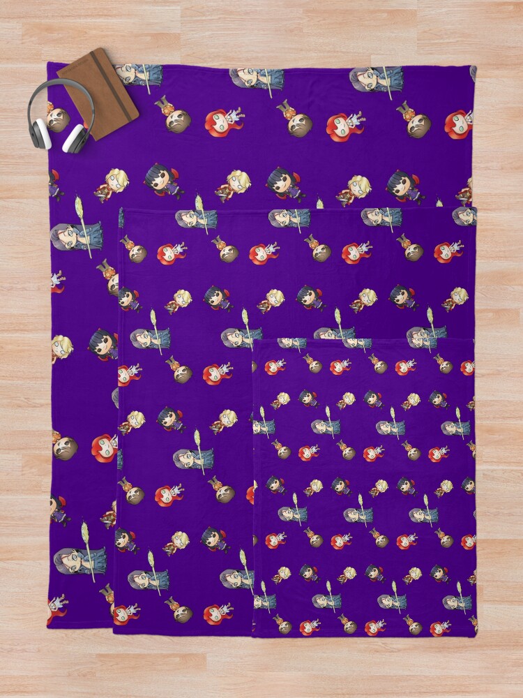Thumbnail 5 of 6, Throw Blanket, Chibi Dark-Hunters designed and sold by sherrilynmcq.