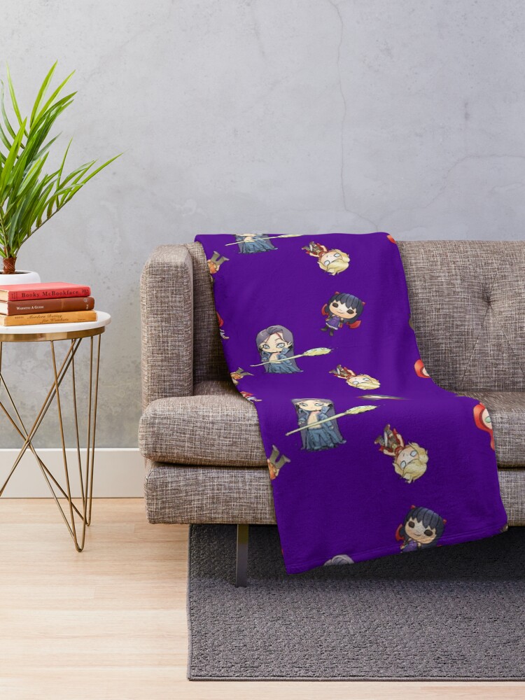 Thumbnail 2 of 6, Throw Blanket, Chibi Dark-Hunters designed and sold by sherrilynmcq.