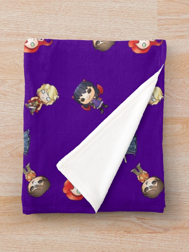 Thumbnail 3 of 6, Throw Blanket, Chibi Dark-Hunters designed and sold by sherrilynmcq.