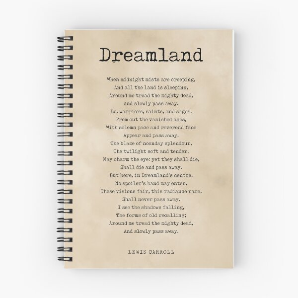 Item preview, Dreamland - Lewis Carroll Poem - Literature - Typewriter Print 3 - Vintage designed and sold by Studio Grafiikka.