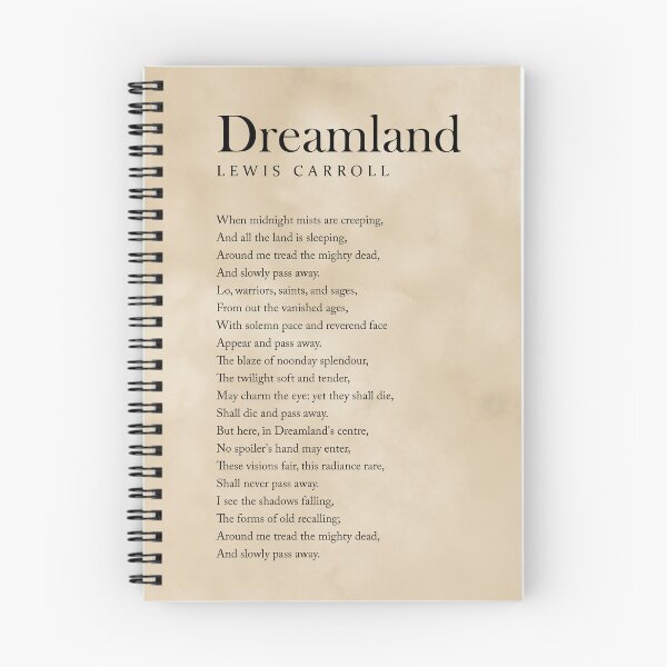 Item preview, Dreamland - Lewis Carroll Poem - Literature - Typography Print 3 - Vintage designed and sold by Studio Grafiikka.
