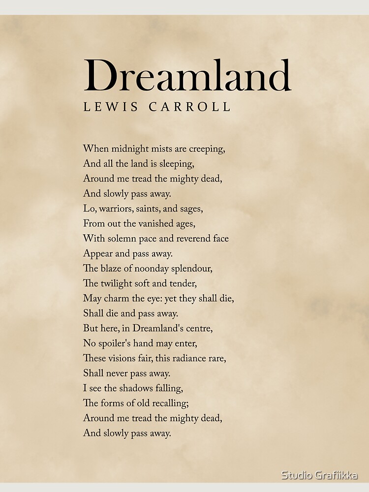 Thumbnail 6 von 6, Premium Oversized Pullover, Dreamland - Lewis Carroll Poem - Literature - Typography Print 3 - Vintage designt und verkauft von Shrijit.