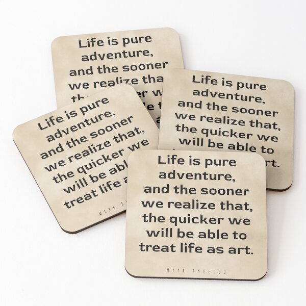 Item preview, Life is pure adventure - Maya Angelou Quote - Literature - Typography Print - Vintage designed and sold by Studio Grafiikka.