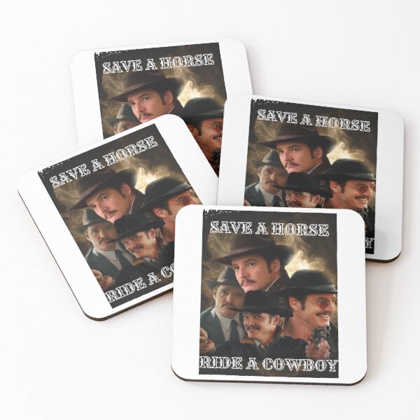 Item preview, save a horse ride a cowboy pedro pascal designed and sold by roel-abshire.
