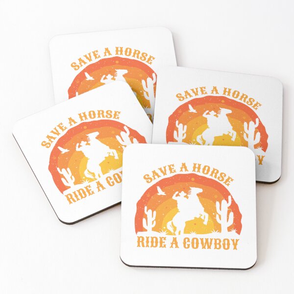 Item preview, Save a Horse Ride a Cowboy Retro Vintage Sunset Country Western designed and sold by roel-abshire.