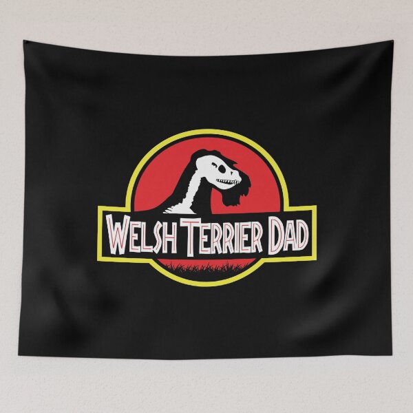 Item preview, (For Dark Background) Jurassic Welsh Terrier Dad designed and sold by More Cute Dogs.