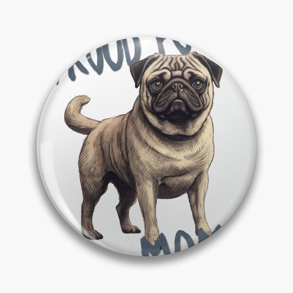 Artikelvorschau, Stolze Mops-Mama – Hunde-Mama-T-Shirt – rehbrauner Standard-Mops entworfen und verkauft von GVRDesign.
