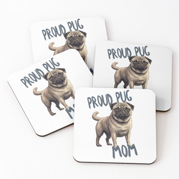 Item preview, Proud Pug Mom - Dog Mama Tee - Fawn standard pug designed and sold by GVRDesign.