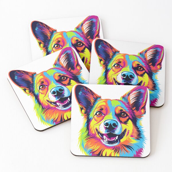 Item preview, Vibrant and Adorable little Corgi abstract design. designed and sold by Artbyminga.