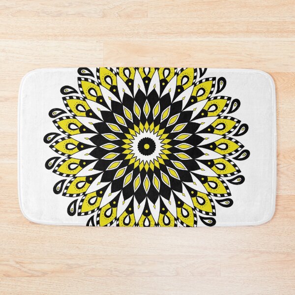 Item preview, Yellow White Black Mandala designed and sold by Sun-Soles.