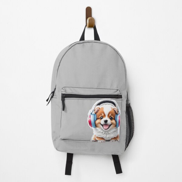Item preview, Puppy Dog Happy Dog Lover Gift Pink & Blue Headphone Classic T-Shirt and Sticker designed and sold by B2-Soul-of-Art.