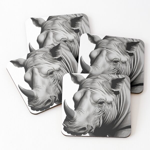 Artikelvorschau, Monochromes Nashorn entworfen und verkauft von Animal-Avenue.