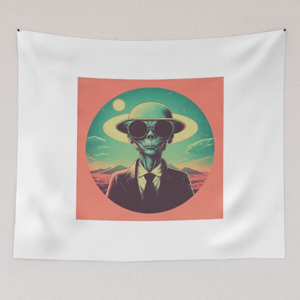 Item preview, Alien Landed in Hat and Suit Retro Classic Vintage   designed and sold by redstar19.