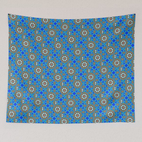 Item preview, Blue and white flower print by larissa-myrie.redbubble.com designed and sold by larissa-myrie.