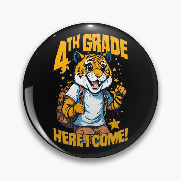 Item preview, 4th Grade Here I Come Back To First Day Of School Tiger designed and sold by GrandeDuc.