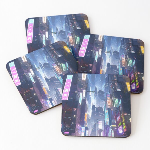 Item preview, Future City Cyberpunk Cityscape at Night designed and sold by Art-Jiyuu.