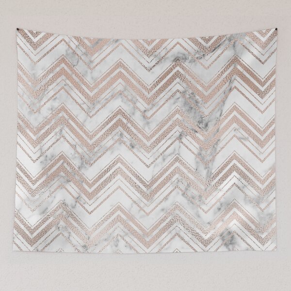 Item preview, Rose gold and marble zig zag designed and sold by peggieprints.