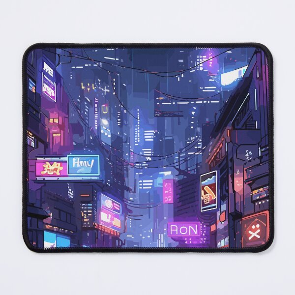 Item preview, Future City Cyberpunk Neon Cityscape at Night designed and sold by Art-Jiyuu.