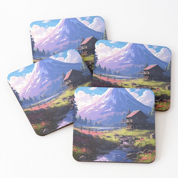 Item preview, Isekai Fantasy Anime Landscape Mount Fuji Japan Art designed and sold by Art-Jiyuu.