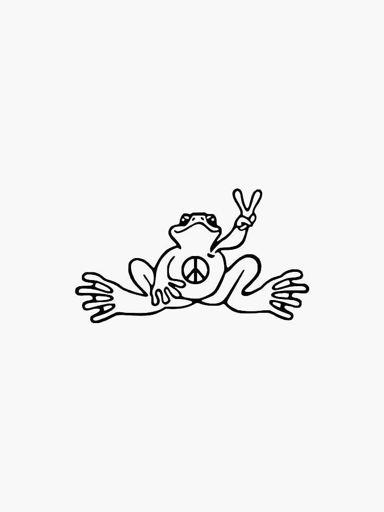 peace-frog-sticker-for-sale-by-lucca-rodriguez-redbubble
