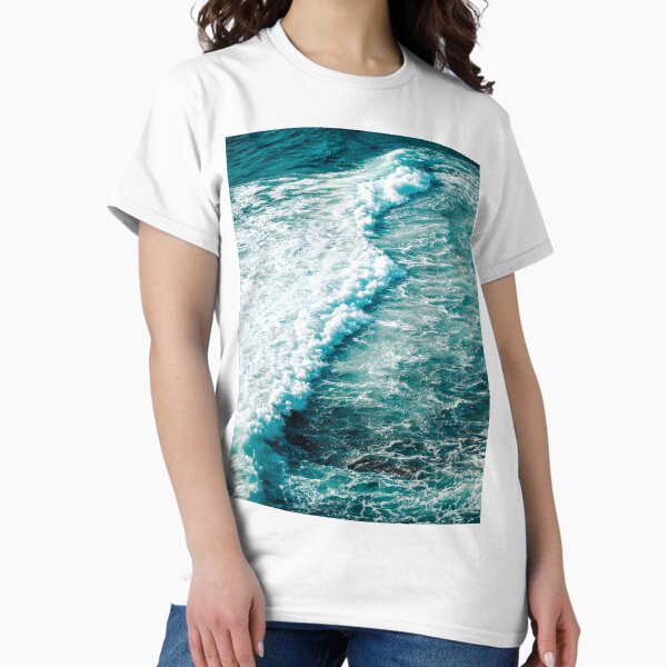 Ocean Spray Waves Atlantic Ocean Lanzarote Canary Islands Spain  Classic T-Shirt