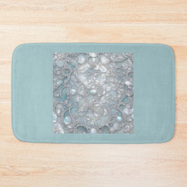 Item preview, Mother of pearl and silver ornate illustration designed and sold by ArtyBuys.