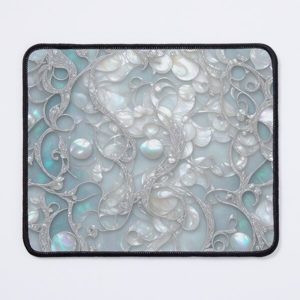Item preview, Mother of pearl and silver ornate illustration designed and sold by ArtyBuys.