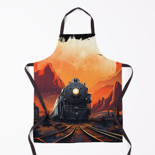 Item preview, Rocky Mountaineer Train in Postapocalyptic Setting: Iconic Rock and Roll Vibes | Bold Graphic Illustrations designed and sold by BNCH44.
