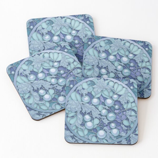 Item preview, Abstract mother of pearl blue and aqua design illustration designed and sold by ArtyBuys.