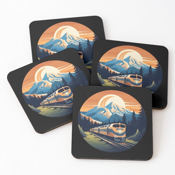 Item preview, Rocky Mountaineer Train: Evening Mountain Ride | Vintage Design designed and sold by BNCH44.